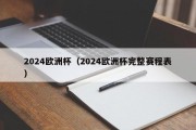 2024欧洲杯（2024欧洲杯完整赛程表）