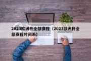 2023欧洲杯全部赛程（2023欧洲杯全部赛程时间表）