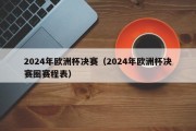 2024年欧洲杯决赛（2024年欧洲杯决赛圈赛程表）